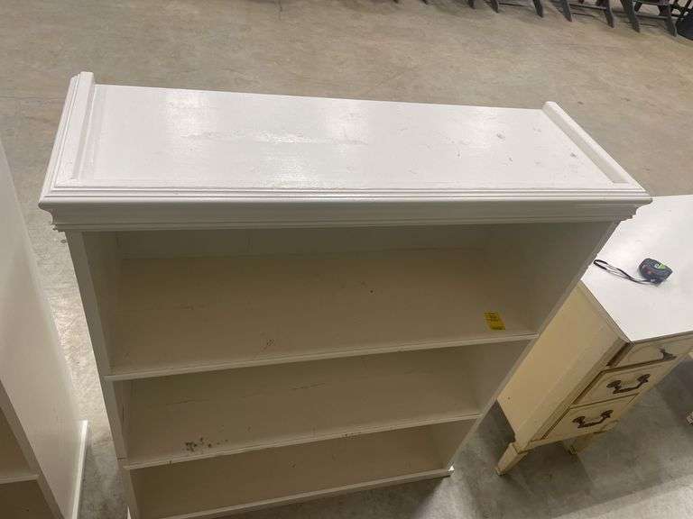 White Painted Wooden Bookcase