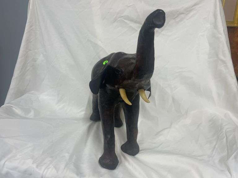 Decorative Leather Elephant Figure
