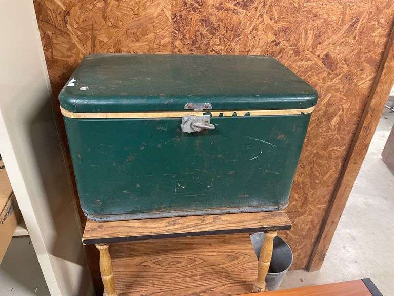 Large Green Cooler with Handle and Spigot