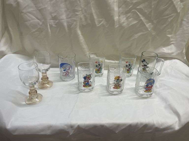 (9) Disney Glassware Collection