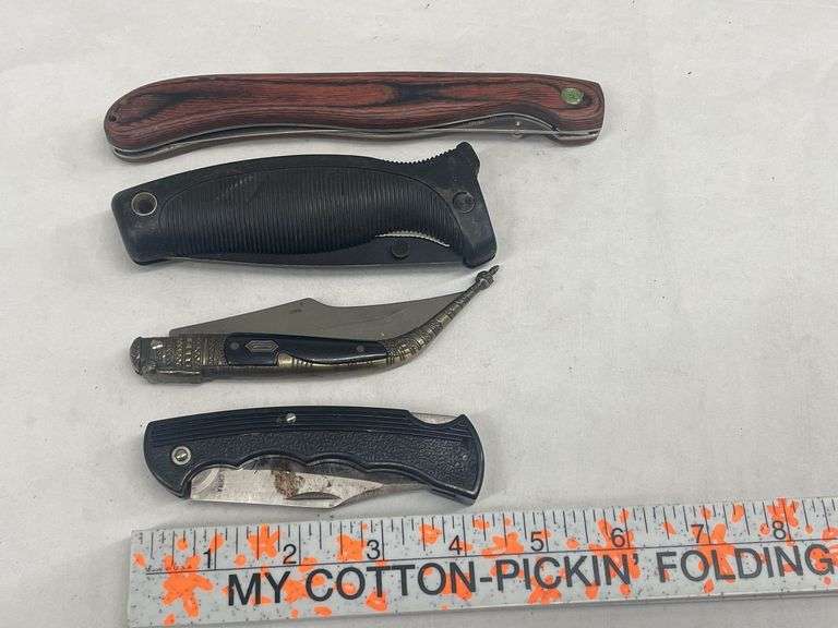 (4) Folding 1-Blade Pocket Knives image
