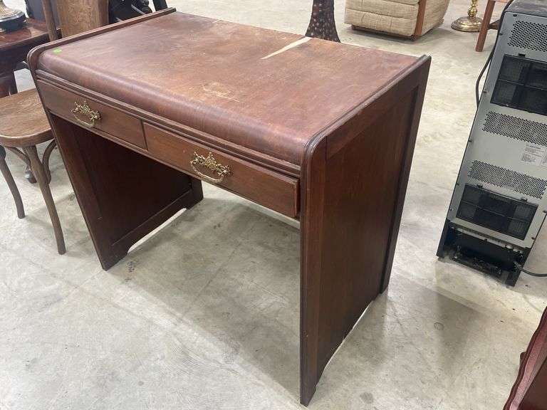 Small Wood Desk with Drawers