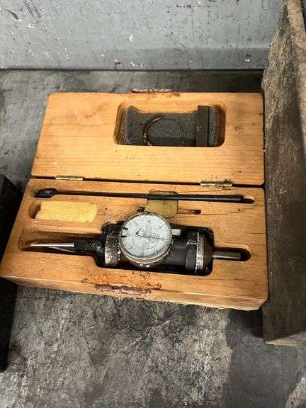 Metal Table with (2) Vises & Contents
