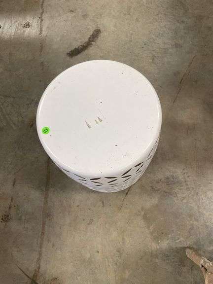 White Metal Side Table