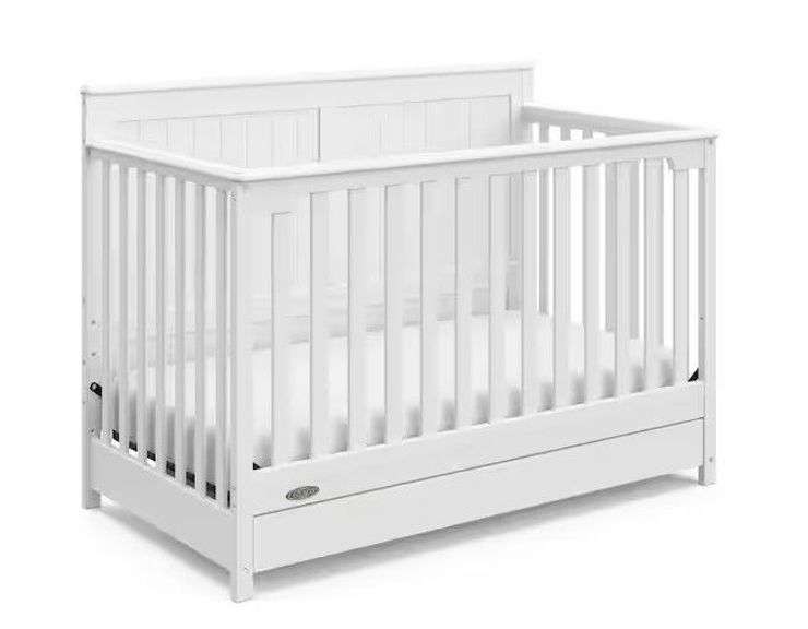 Graco Hadley Convertible Crib with Drawer - White