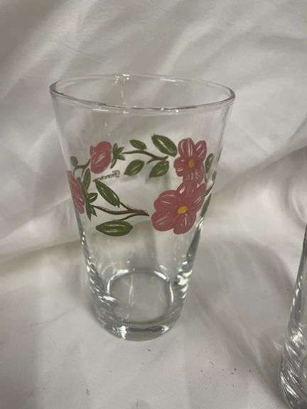 (12) Franciscan Pink Rose Tumbler Glasses