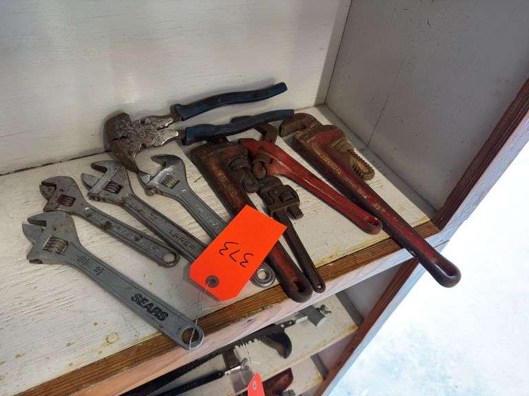 Assorted Wrenches - Adjustable, Pipe, and More