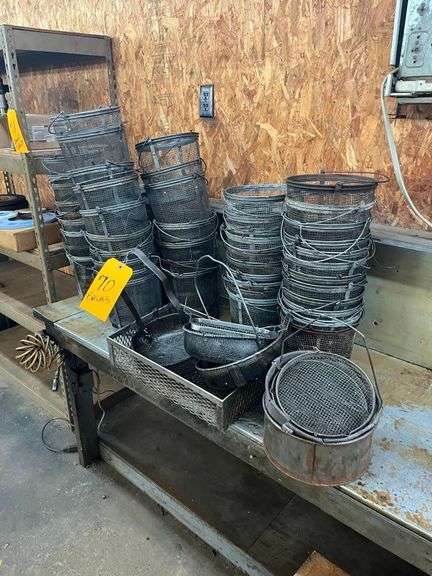 Large Group of Metal Wire Baskets