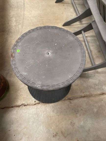 Outdoor Wicker-Style Side Table
