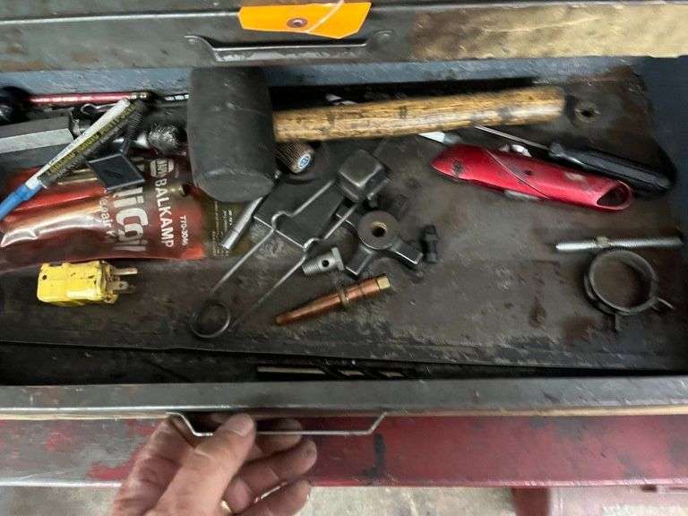Red Metal Tool Box & Cabinet