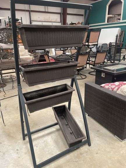 Tiered Planter Stand with Four Planter Boxes