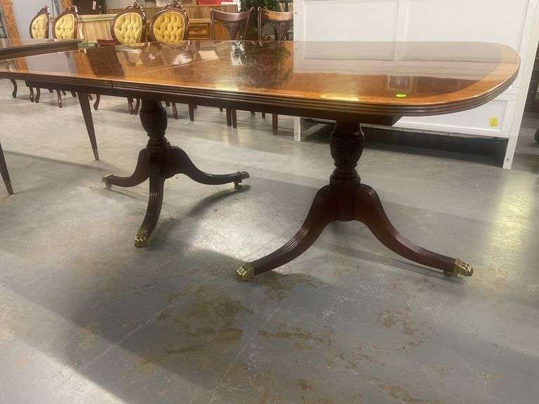 Classic Mahogany Dining Table with Extension Leaves