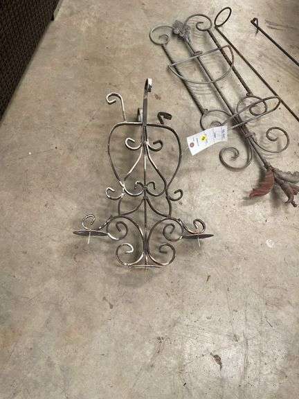 Metal Decorative Garden Trellis and Candle Holders