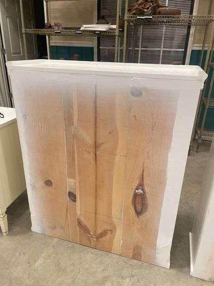 White Painted Wooden Bookcase