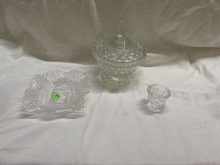(3) Glass Decorative Items