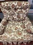 Upholstered Armchair with Floral Pattern
