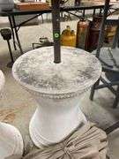 Set of Three Patio Umbrellas with Stands