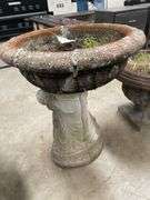 Concrete Garden Planter with Cherub Base