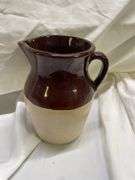 Two-Tone Stoneware Pitcher with Handle