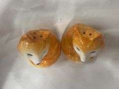 Fox Cookie Jar with Salt and Pepper Shakers