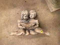 Garden Urn Planter with Cherub Decoration