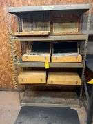 (6) Wood Boxes- Partially Full