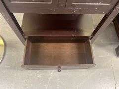 Small Dark Brown Wooden Side Table