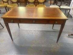 Classic Wood Desk with Three Drawers