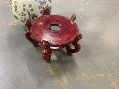 Decorative Porcelain Vase and Stand
