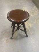 Wood Piano Stool with Claw Feet