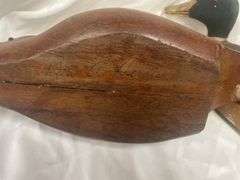 (2) Hand Carved Wooden Duck Decoys, Signed