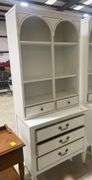 Dixie Furniture White Bookcase Hutch with Drawers