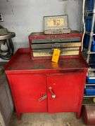 Red Metal Tool Box & Cabinet