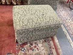Upholstered Chair with Ottoman