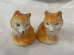 Fox Cookie Jar with Salt and Pepper Shakers