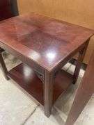 Small Mahogany Side Table with Shelf