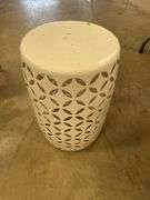 White Metal Side Table