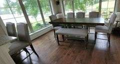 Dining Room Table with (7) Chairs and Bench