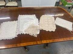 Assorted Handmade Doilies and Table Linens