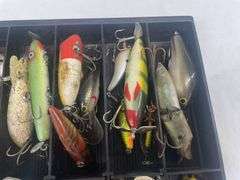 Large Collection of Fishing Lures in Tray