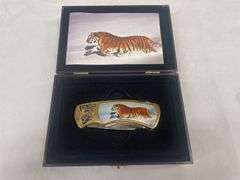 Tiger Folding Knife in Presentation Box