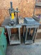 (2) Wood Tables with Arbor Press