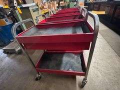 (2) Red Rolling Carts