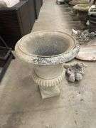 Garden Urn Planter with Cherub Decoration