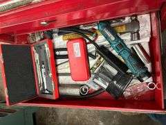 Red Rolling Tool Box & Contents