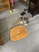 Mid Century Disassembled Acrylic and Chrome Base Chair