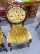 Set of Two Oval Back Parlor Chairs