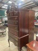 Traditional Mahogany Highboy Dresser