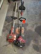 Two String Trimmers: Homelite Electric and Tough-Cut Gas Powered