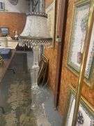 Cut Glass Floor Lamp with Crystal Prisms, WORKS